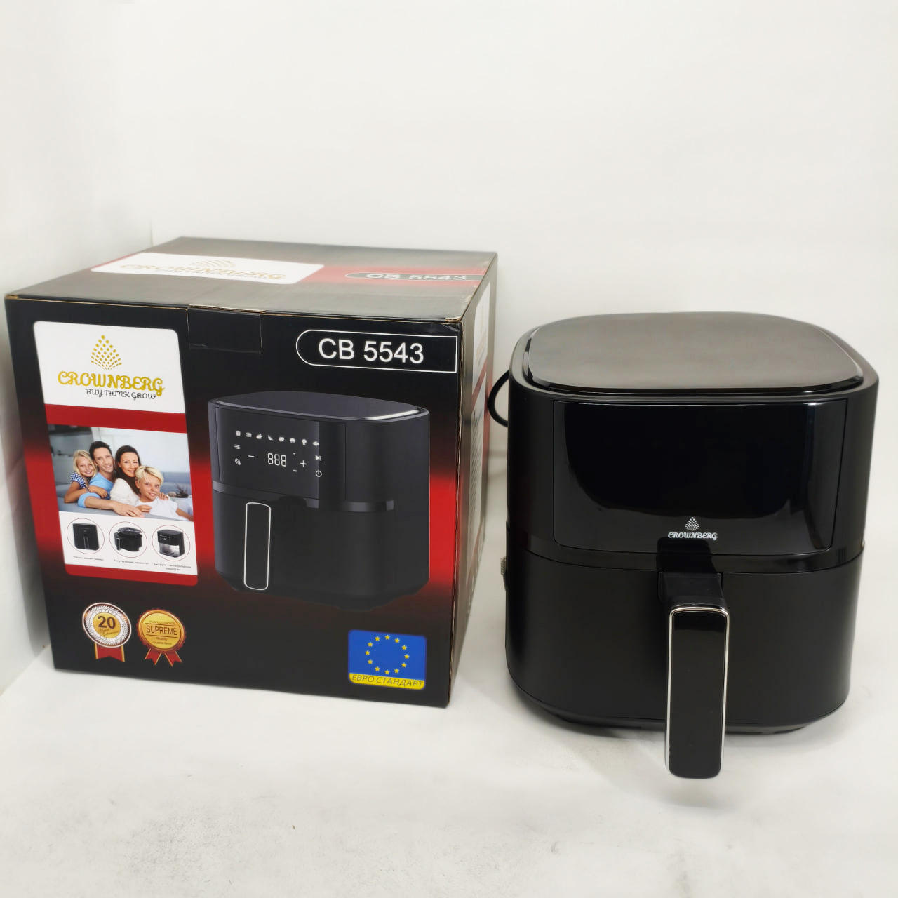 Фритюрниця Crownberg CB-5543 аерогриль 1500 Вт 4 л без масла - Зображення 5