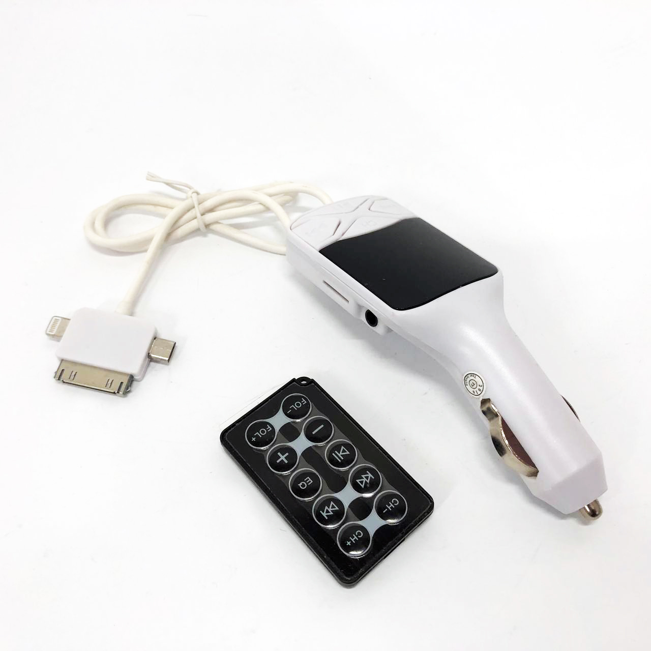 Автомобільний FM-трансмітер CM I19 A SD/USB з Bluetooth для прикурювача - Зображення 3