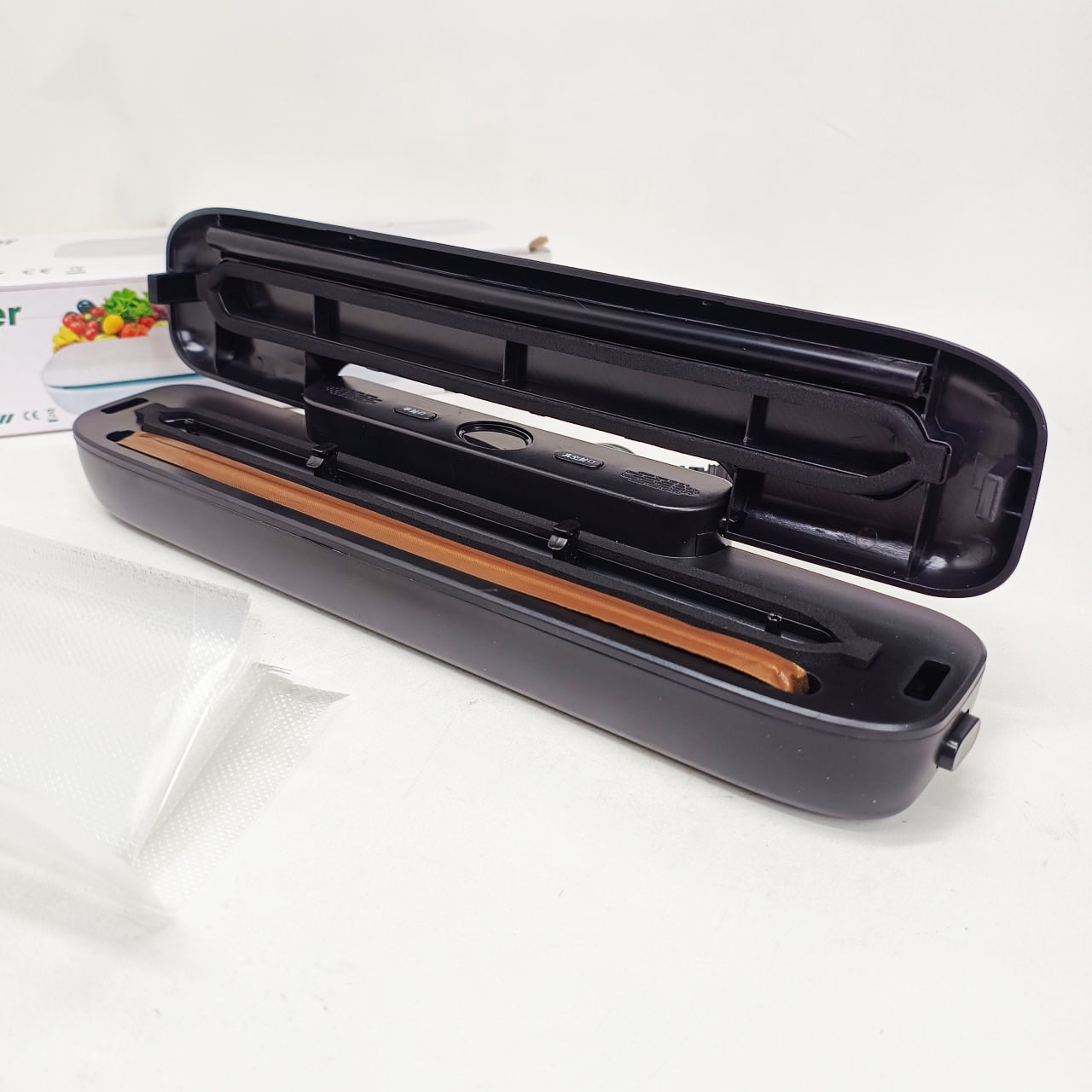 Вакуумний пакувальник автоматичний Vacuum Sealer з дисплеєм новий чорний - Зображення 5