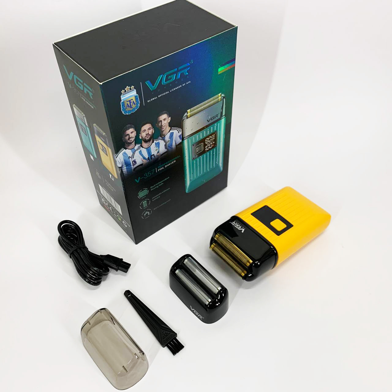 Електробритва портативна VGR V-357 для чоловіка Yellow - Зображення 4