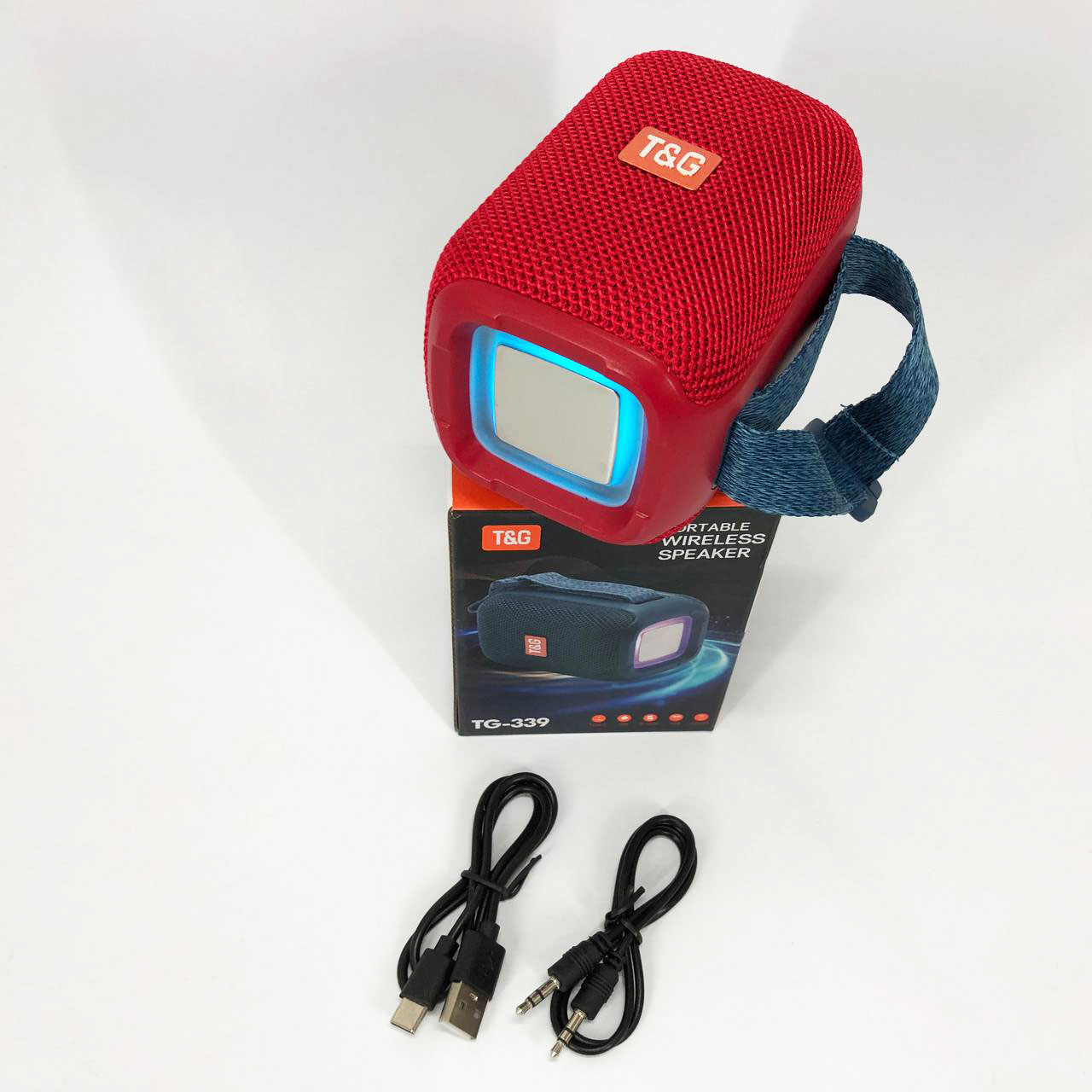 Портативна Bluetooth колонка TG339 5 Вт з червоним RGB-підсвічуванням - Зображення 4