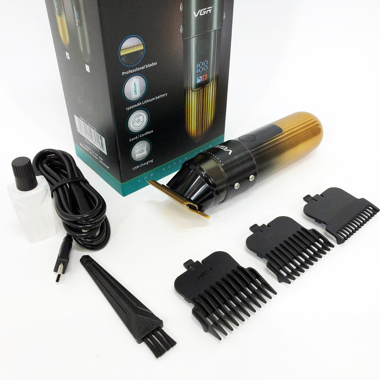 Машинка для стрижки VGR V-929 акумуляторна для бороди - Зображення 4