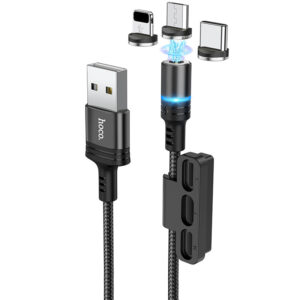 Уцінка Дата кабель Hoco DU42 Magnetic 3in1 Lightning-microUSB-Type-C (1m)