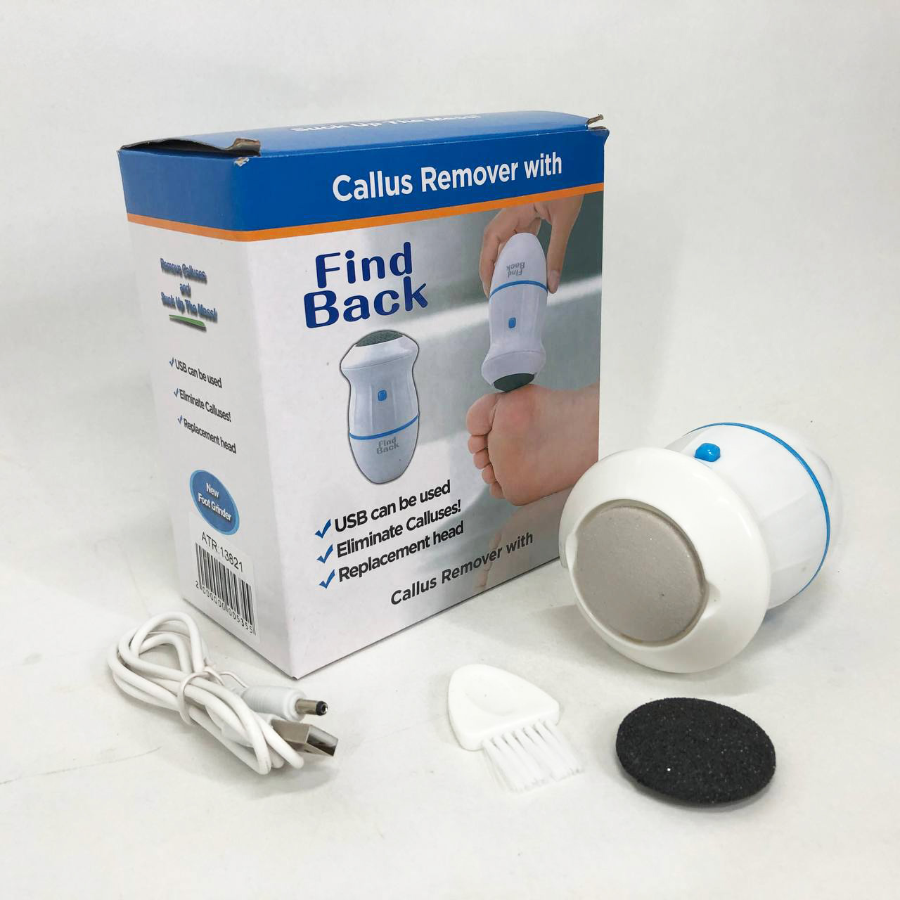 Набор для педикюра Pedi Vac Callus Remover With, универсальная пемза для ног, шлифовка для пяток - Зображення 11