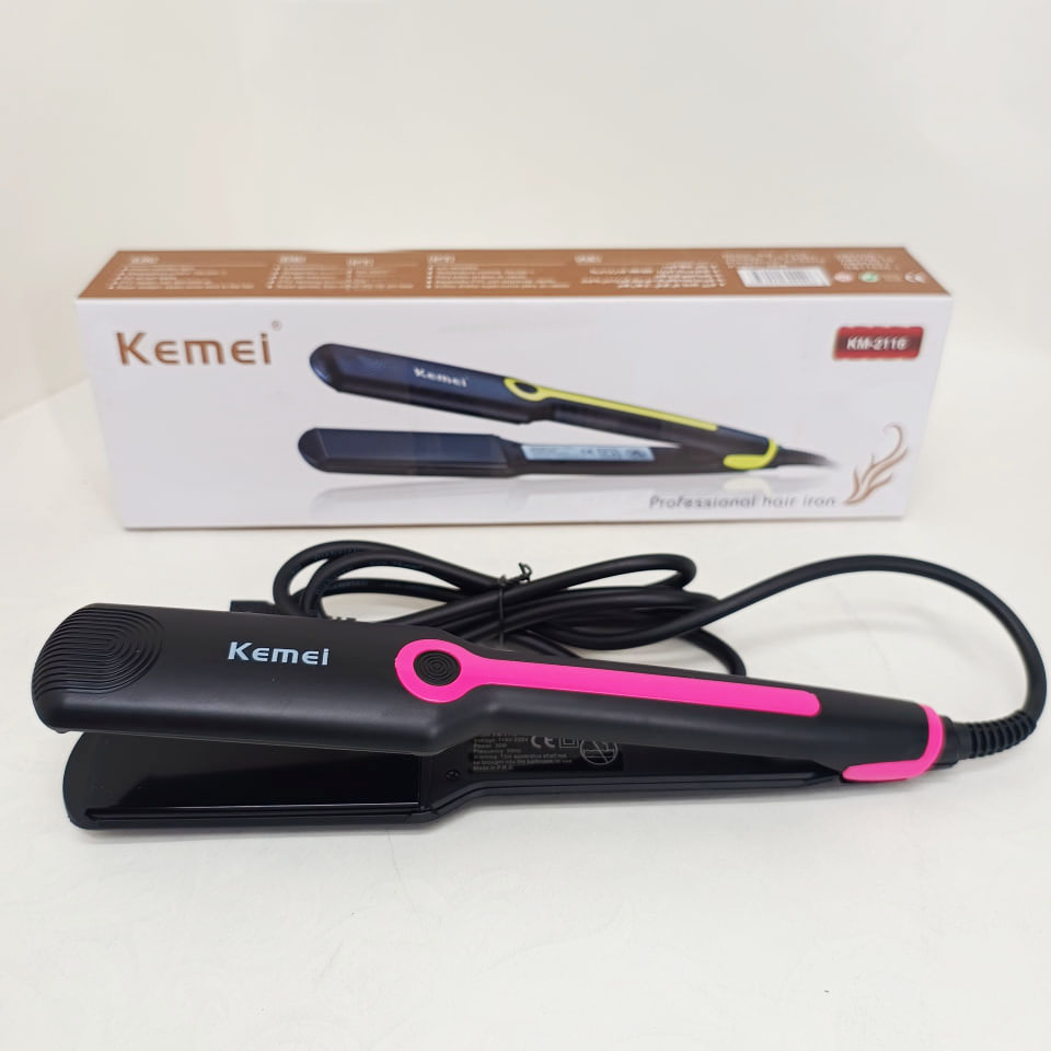 Щипці KEMEI KM-2116 для гофрування волосся 45 Вт Pink