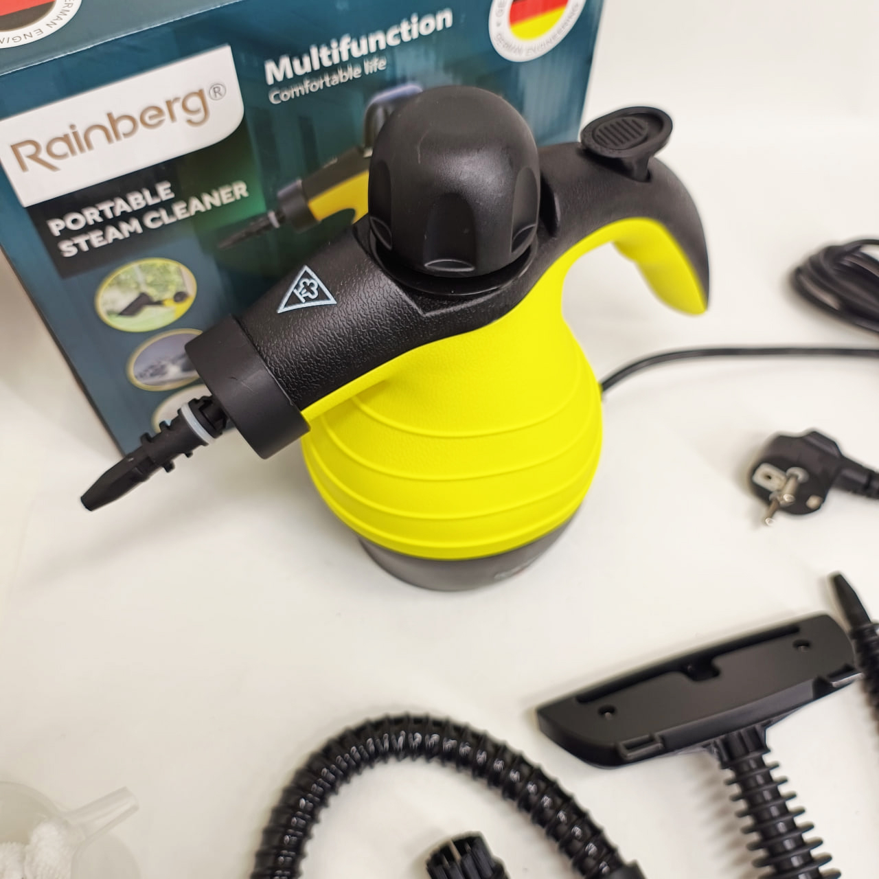 Ручний відпарювач Rainberg RB-2294 1000 Вт Yellow для очищення та дезінфекції поверхонь - Зображення 2