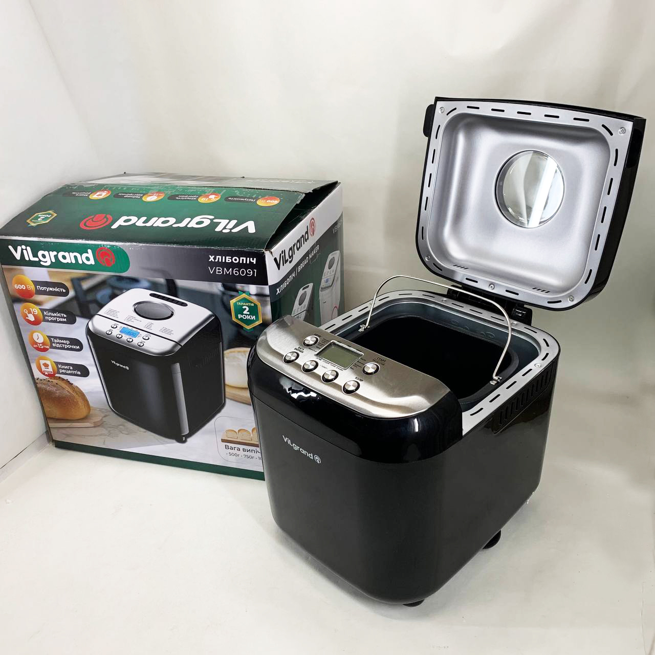 Хлібопічка ViLgrand VBM6091 чорного кольору - Зображення 4