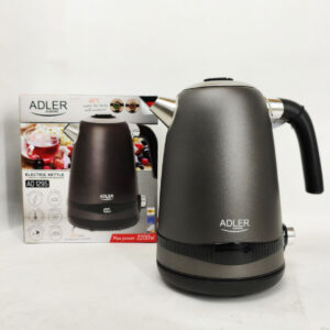 Чайник металевий Adler AD 1295 1,7 л 1850 Вт з терморегулятором 40–100 °C Gray