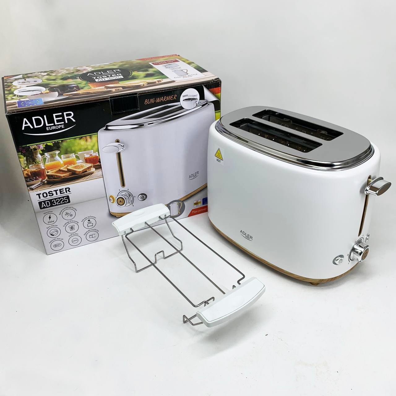 Тостер Adler AD 3225 з решіткою 950 Вт 6 рівнів обсмажування - Зображення 3