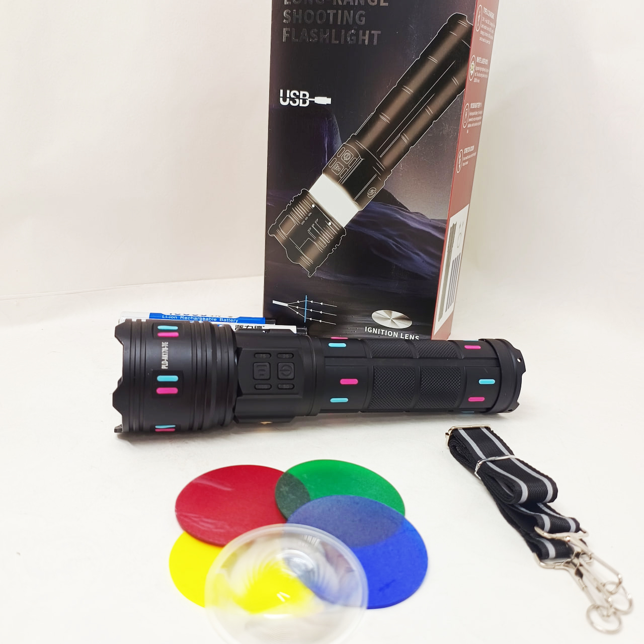 Ліхтар AK178 PM60-TG+COB 8×18650 - Зображення 6