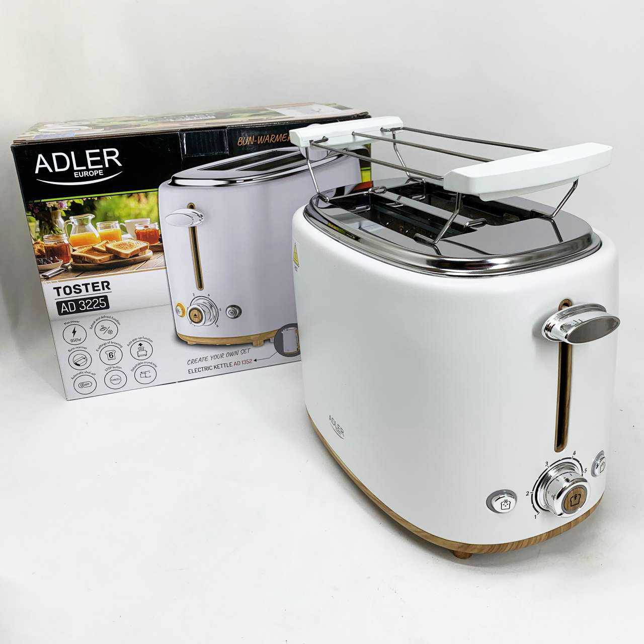 Тостер Adler AD 3225 з решіткою 950 Вт 6 рівнів обсмажування - Зображення 6