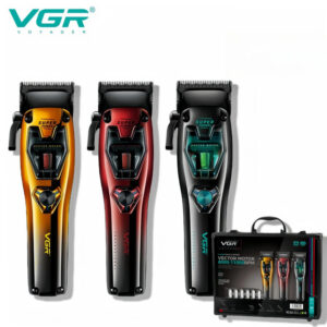 Акумуляторна машинка для стрижки VGR V-668 з трьома колірними варіантами корпусу