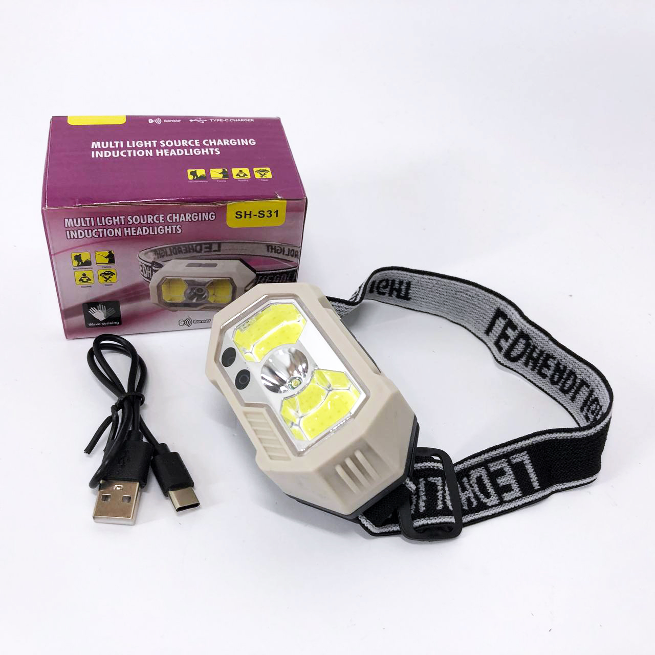 Налобний ліхтар SH-S31-XPE+COB White Red для риболовлі та рятувальників - Зображення 6