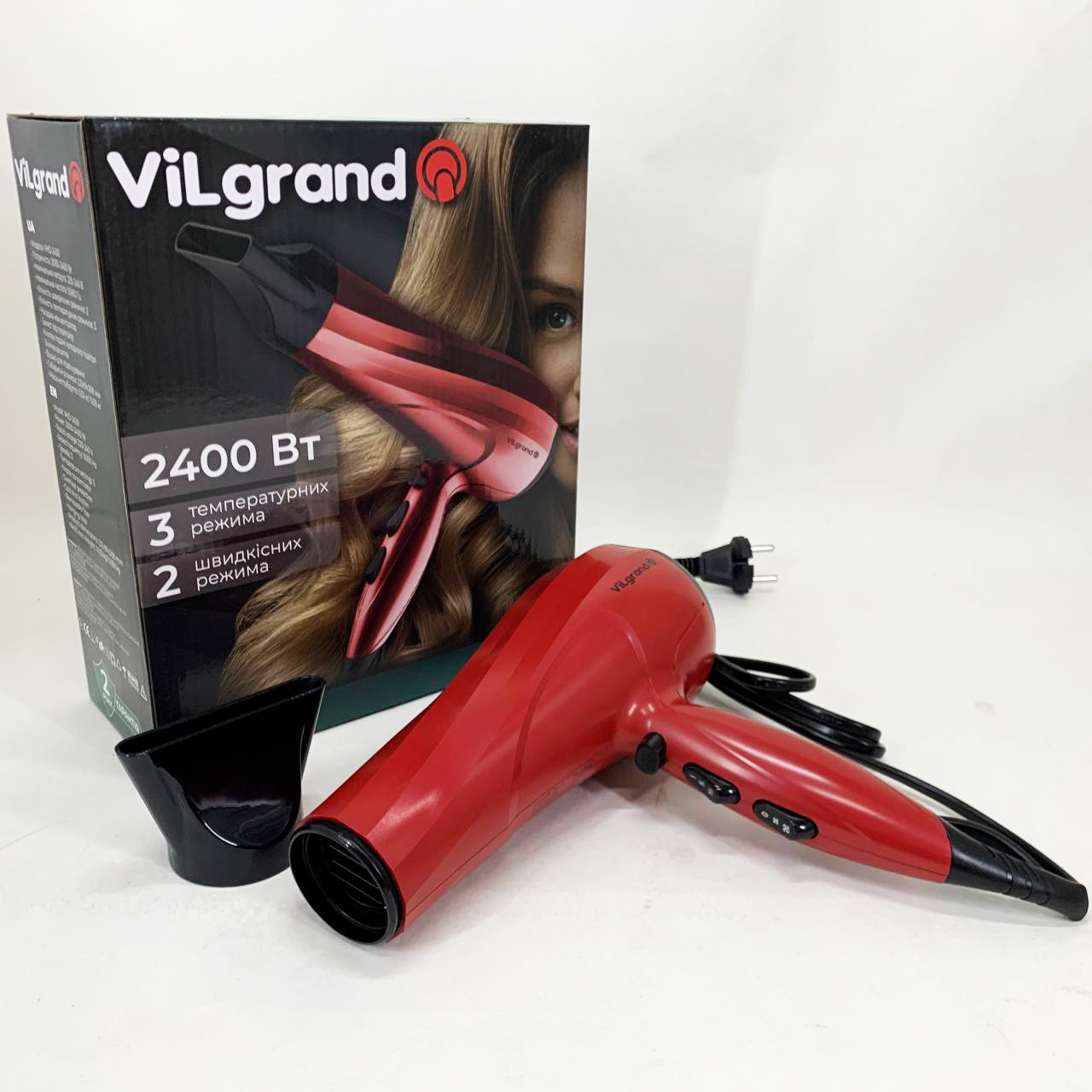 Фен Vilgrand VHD-2430 червоний - Зображення 4