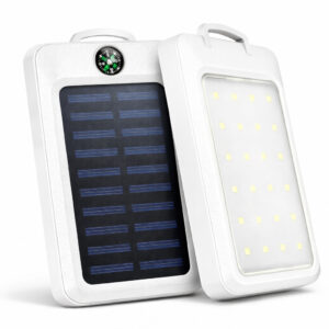 Power Bank Solar 18000 mAh з сонячною панеллю та лампою White