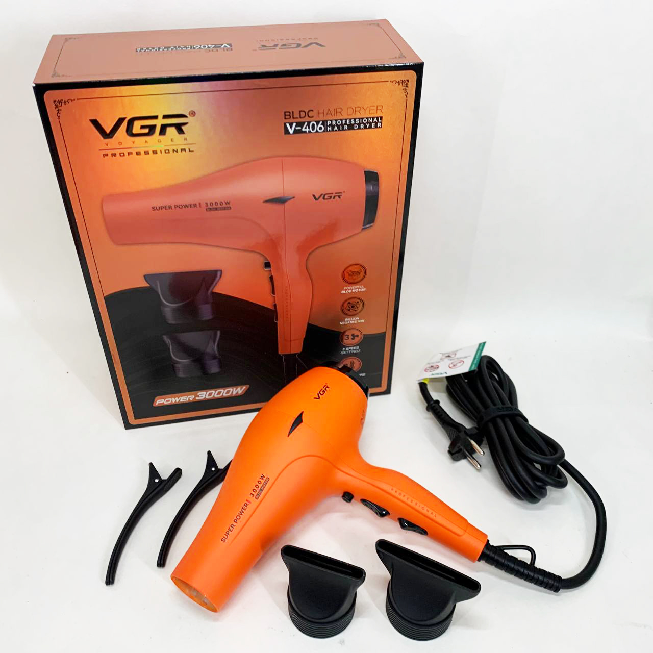 Фен VGR V-406 ORANGE 3000 Вт