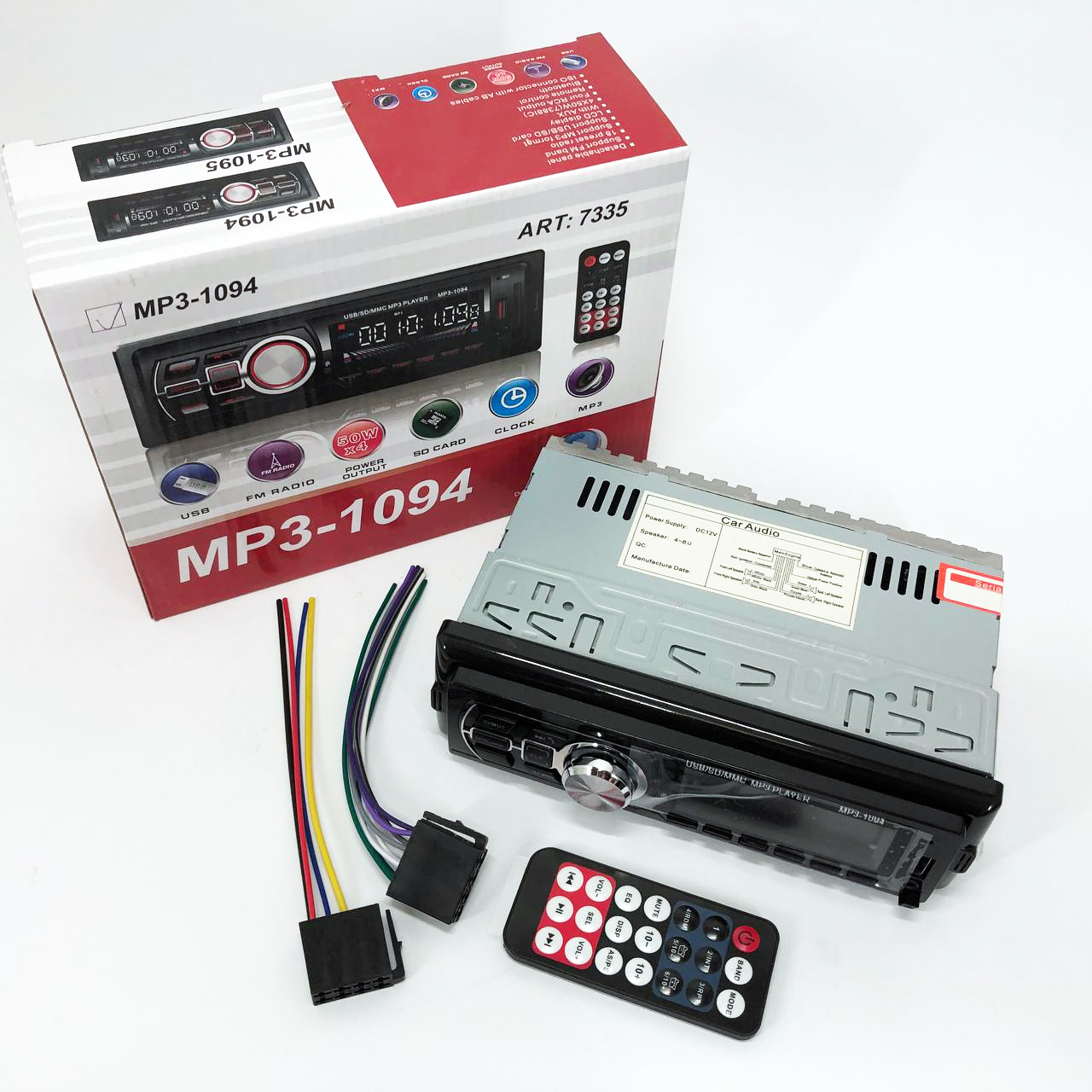 Автомагнітола MP3 1094 зі знімною панеллю Bluetooth та пультом - Зображення 4