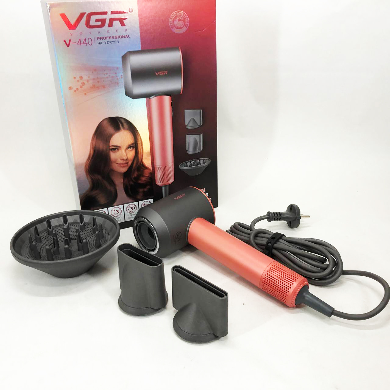 Фен професійний VGR V-440 оранжевий - Зображення 6