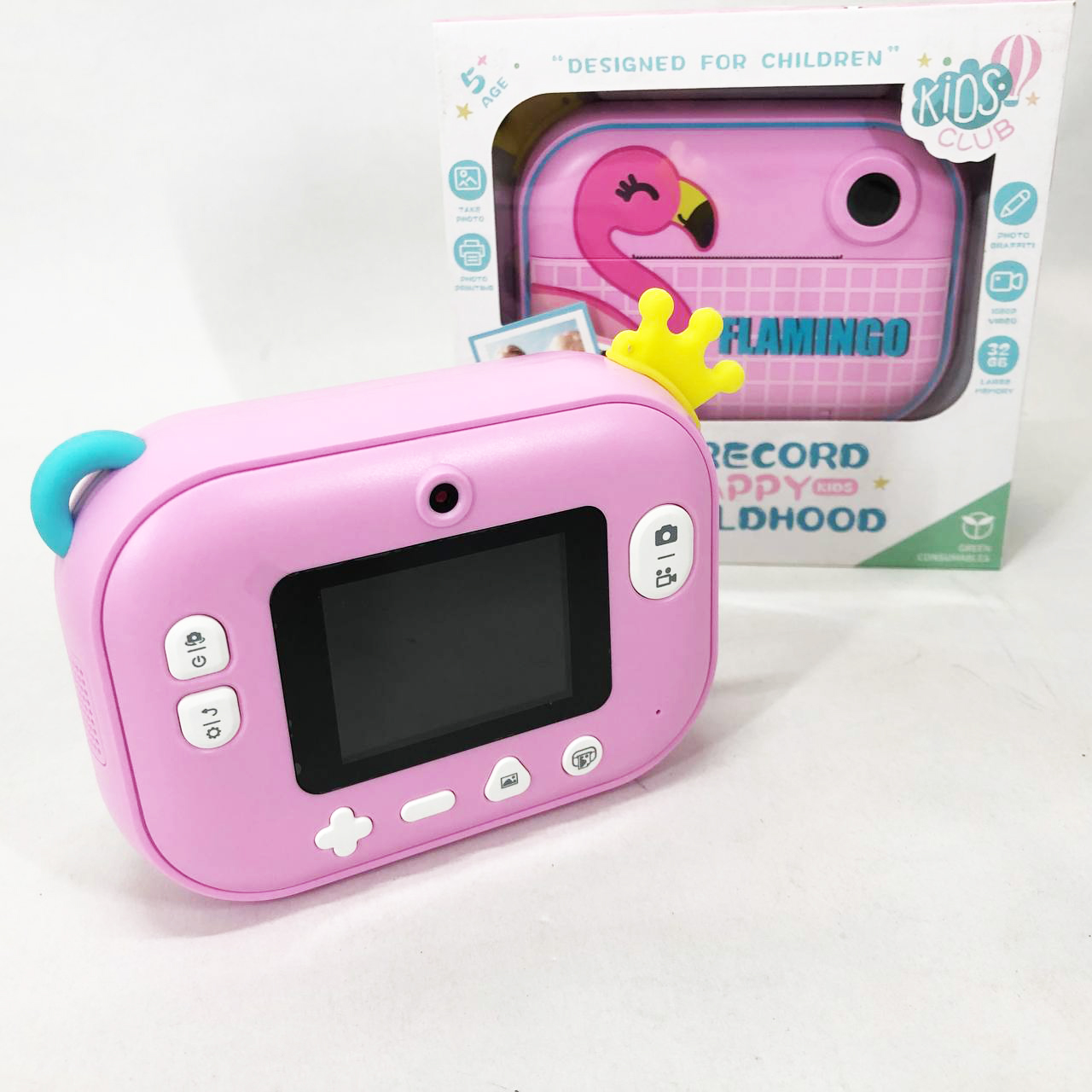 Дитячий фотоапарат YT008 PINK FLAMINGO з підтримкою microSD - Зображення 5