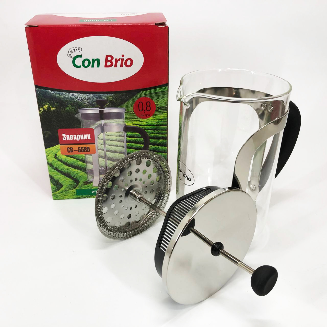 Френч-прес Con Brio CB-5580 0,8 л для заварювання - Зображення 6