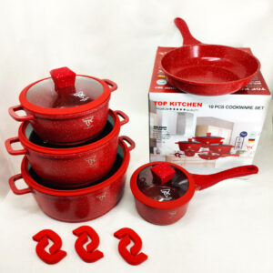 Набір каструль Top Kitchen TK00050 10 предметів з антипригарним покриттям Red