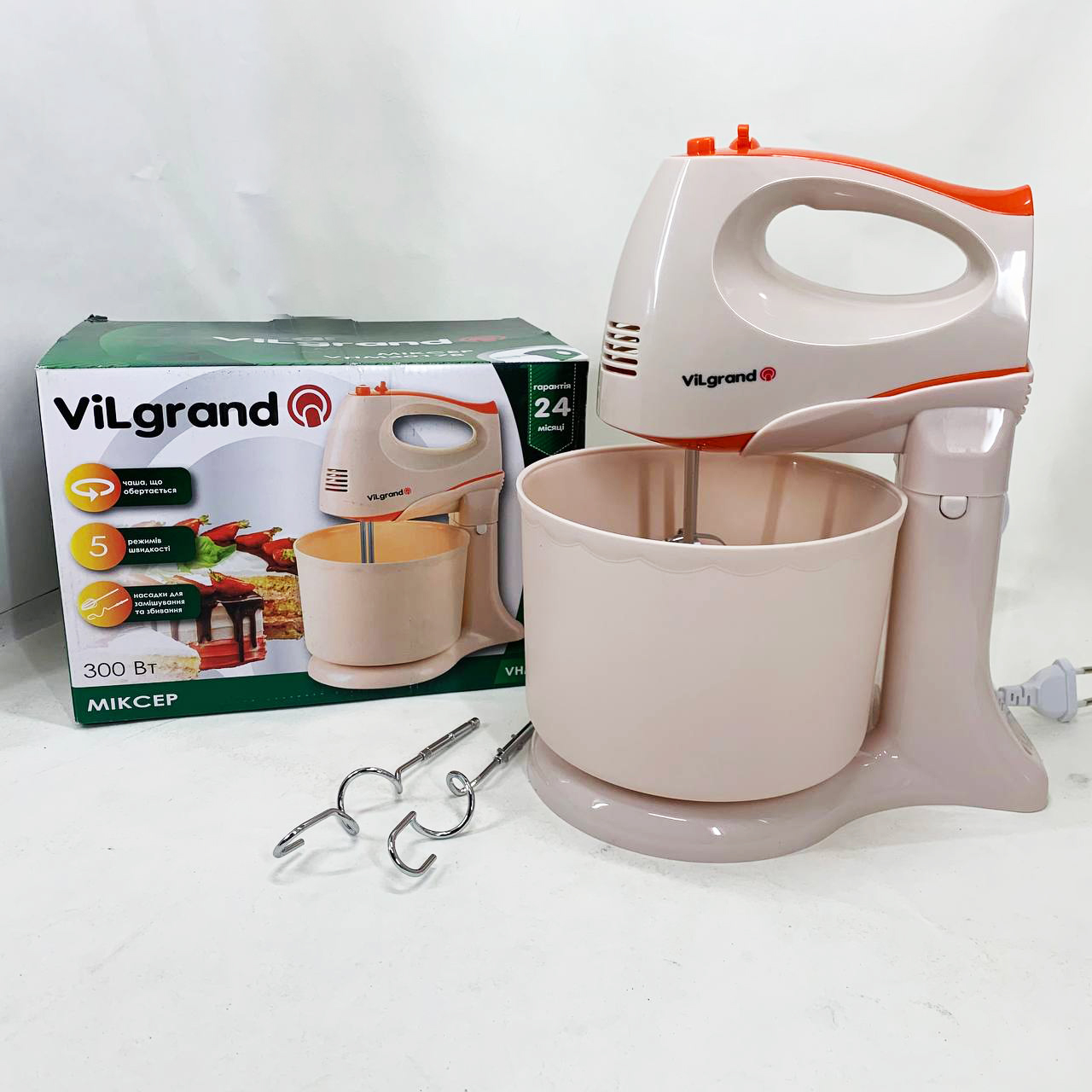 Міксер ViLgrand VHM3017B білого кольору - Зображення 3