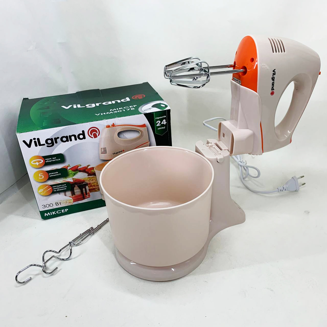 Міксер ViLgrand VHM3017B білого кольору - Зображення 5