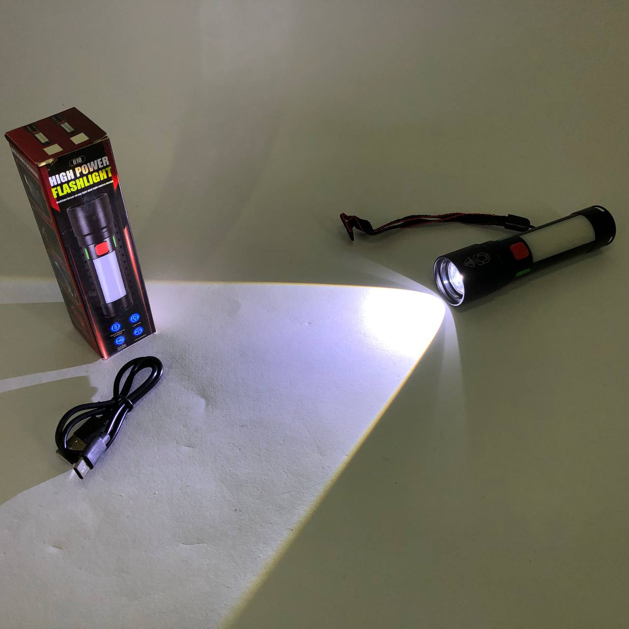 Пошуковий ліхтар із зумом білого та червоного світла USB-C - Зображення 6