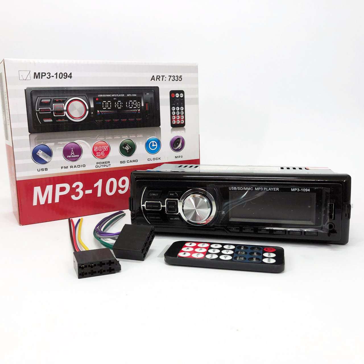 Автомагнітола MP3 1094 зі знімною панеллю Bluetooth та пультом - Зображення 3