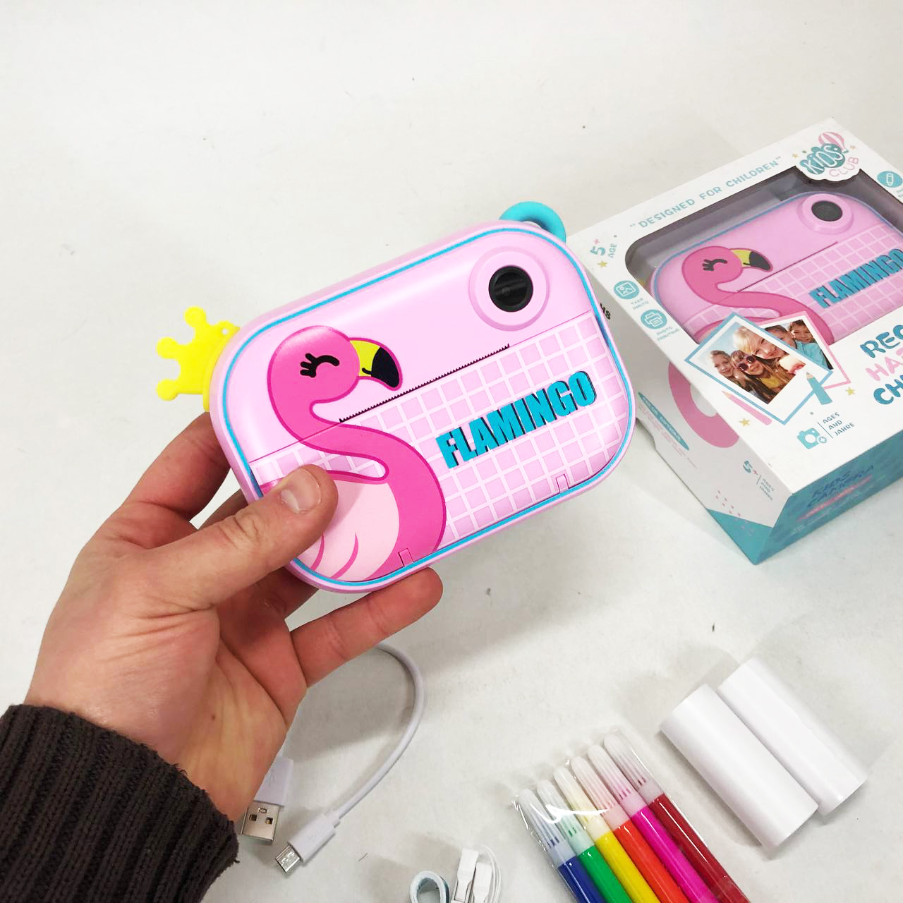 Дитячий фотоапарат YT008 PINK FLAMINGO з підтримкою microSD - Зображення 2
