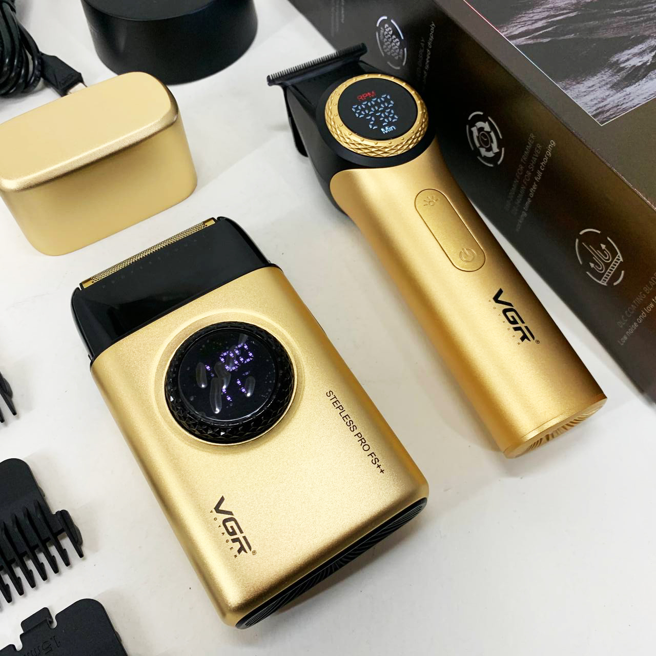 Набір для стрижки волосся VGR 2в1 V-977 V-377 GOLD - Зображення 4