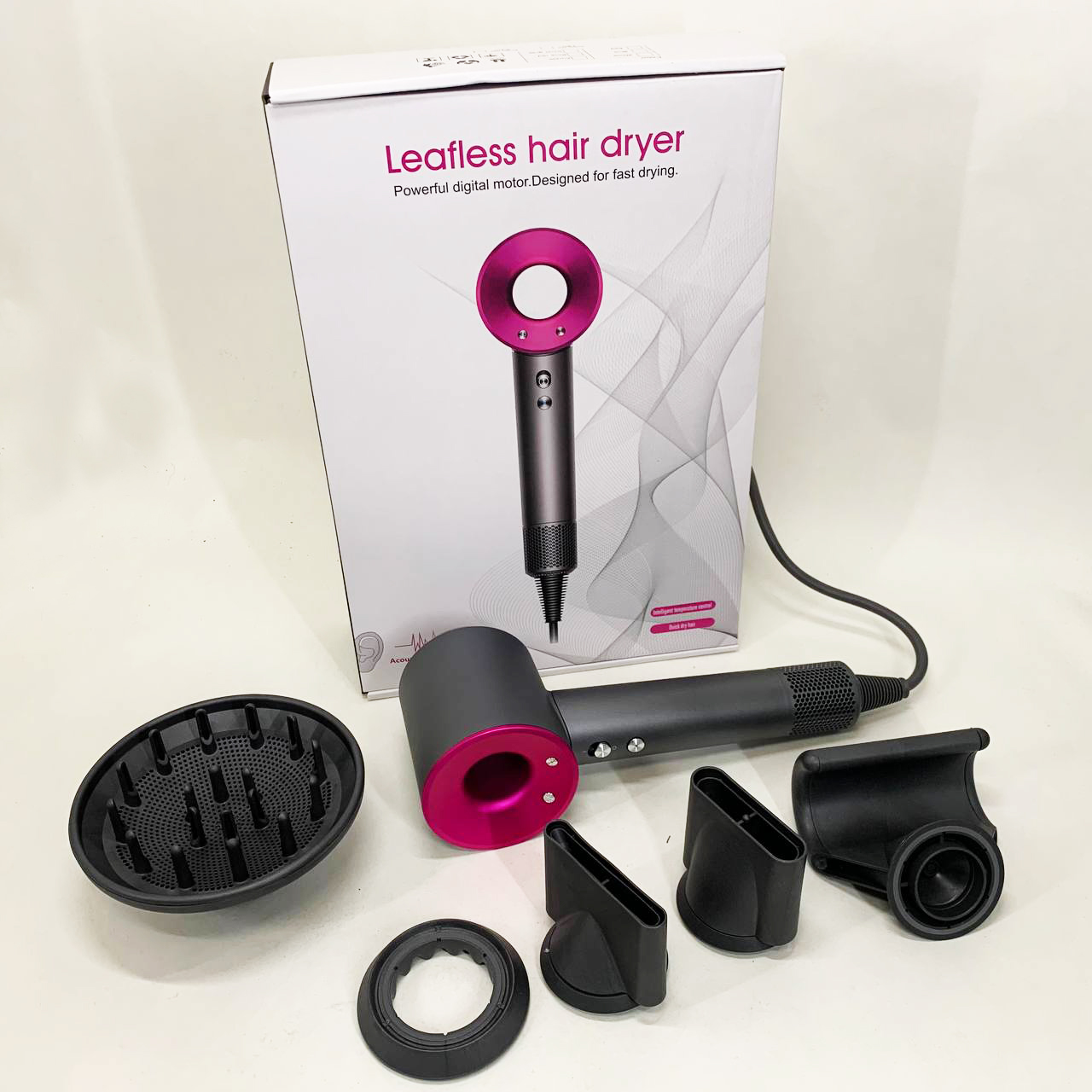 Фен Super Hair Dryer з 5 насадками для швидкого сушіння та укладання волосся