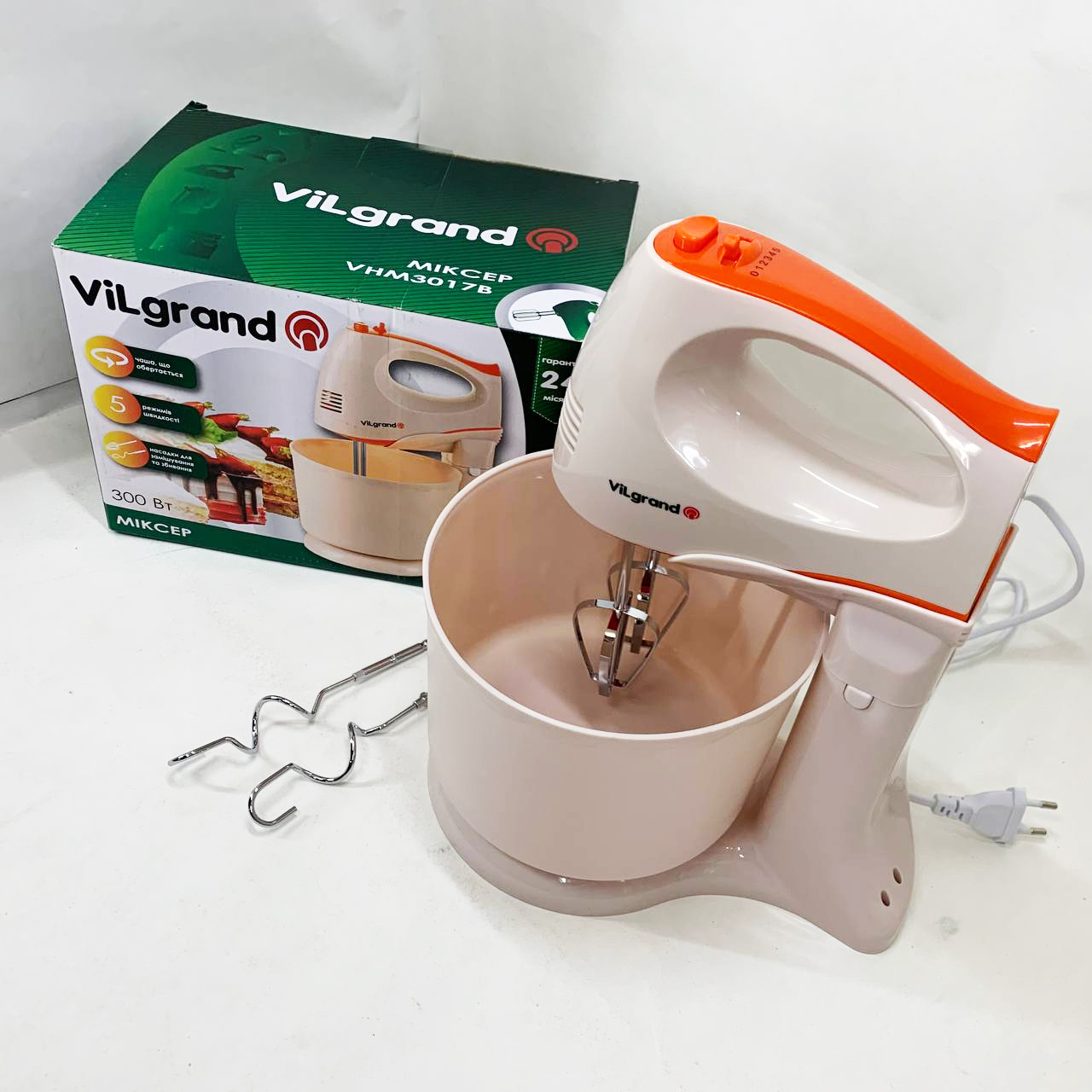Міксер ViLgrand VHM3017B білого кольору - Зображення 4
