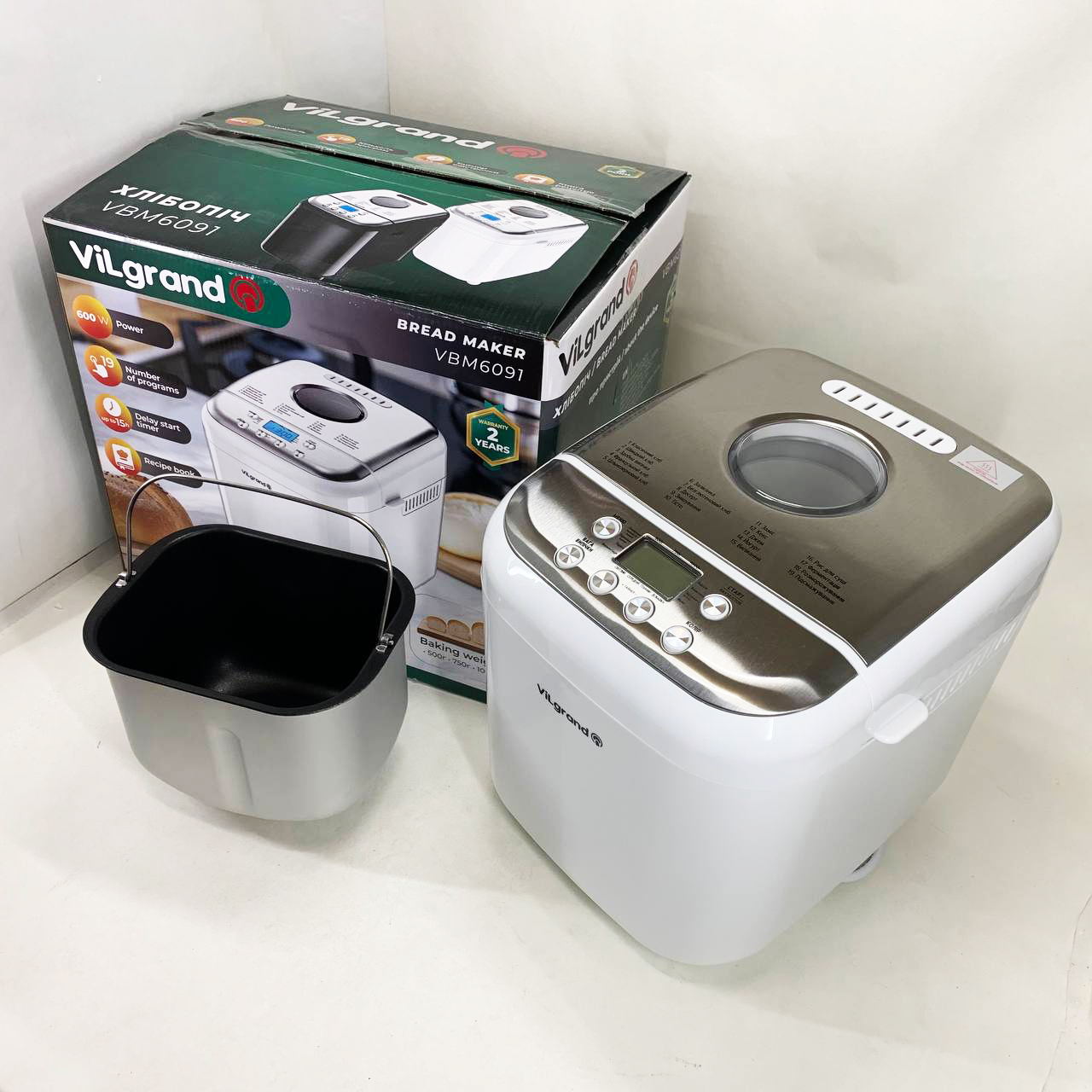 Хлібопічка ViLgrand VBM6091 білий - Зображення 2