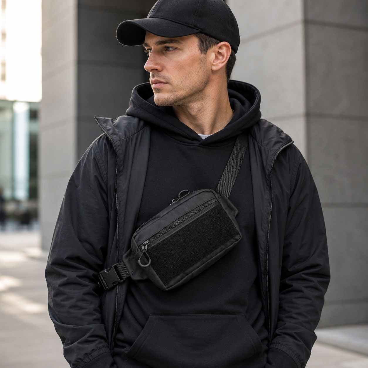 Сумка бананка чоловіча тактична Cordura для патчів і шевронів через плече - Зображення 6