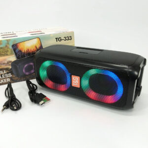 Портативна колонка TG333 2×5 W з RGB-підсвічуванням чорного кольору