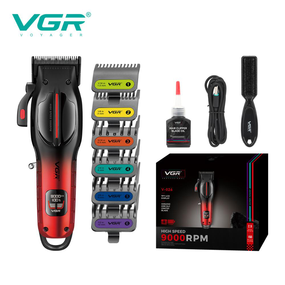 Акумуляторна машинка для стрижки VGR V-026 RED червоного колору