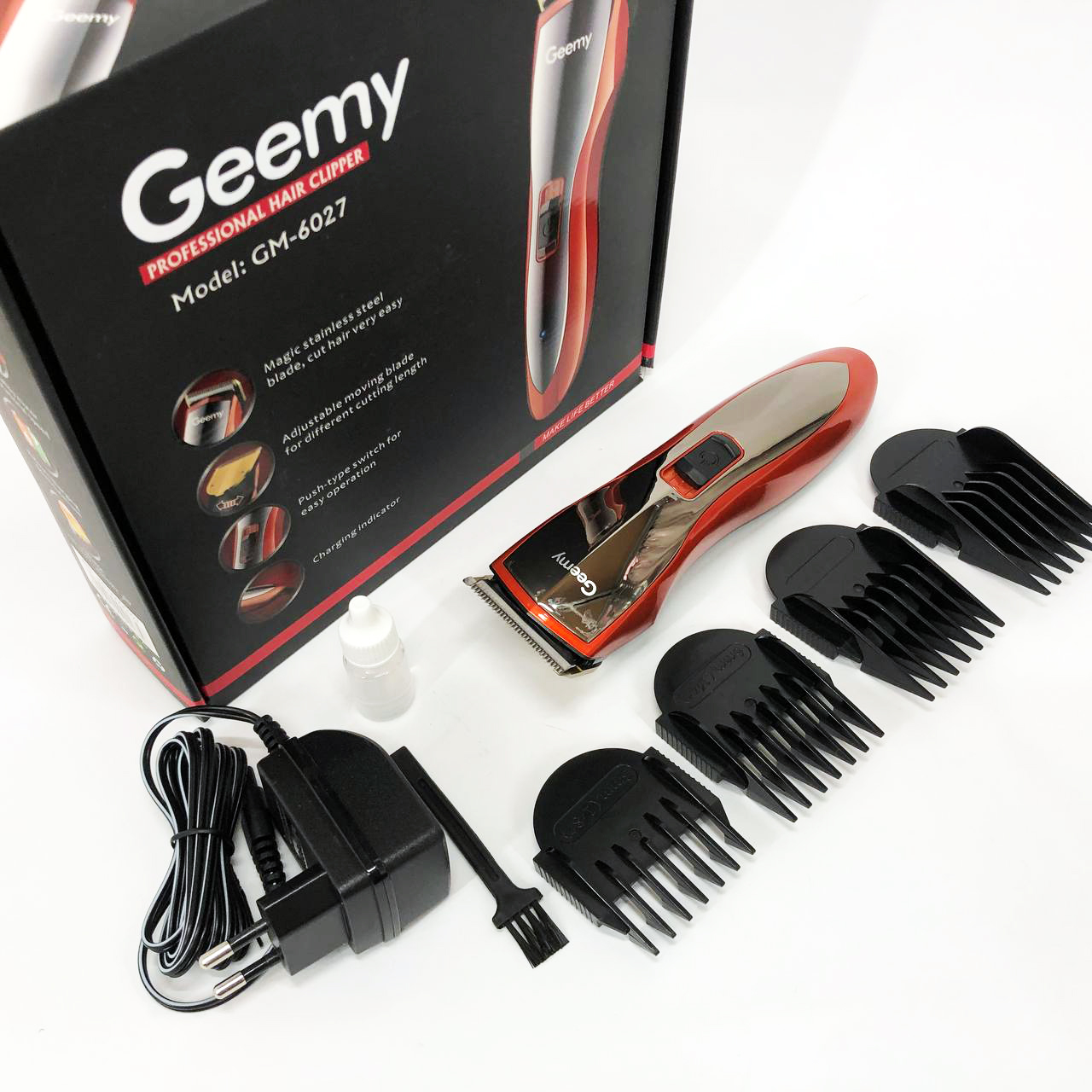 Машинка для стрижки Gemei GM-6027 бездротова - Зображення 5