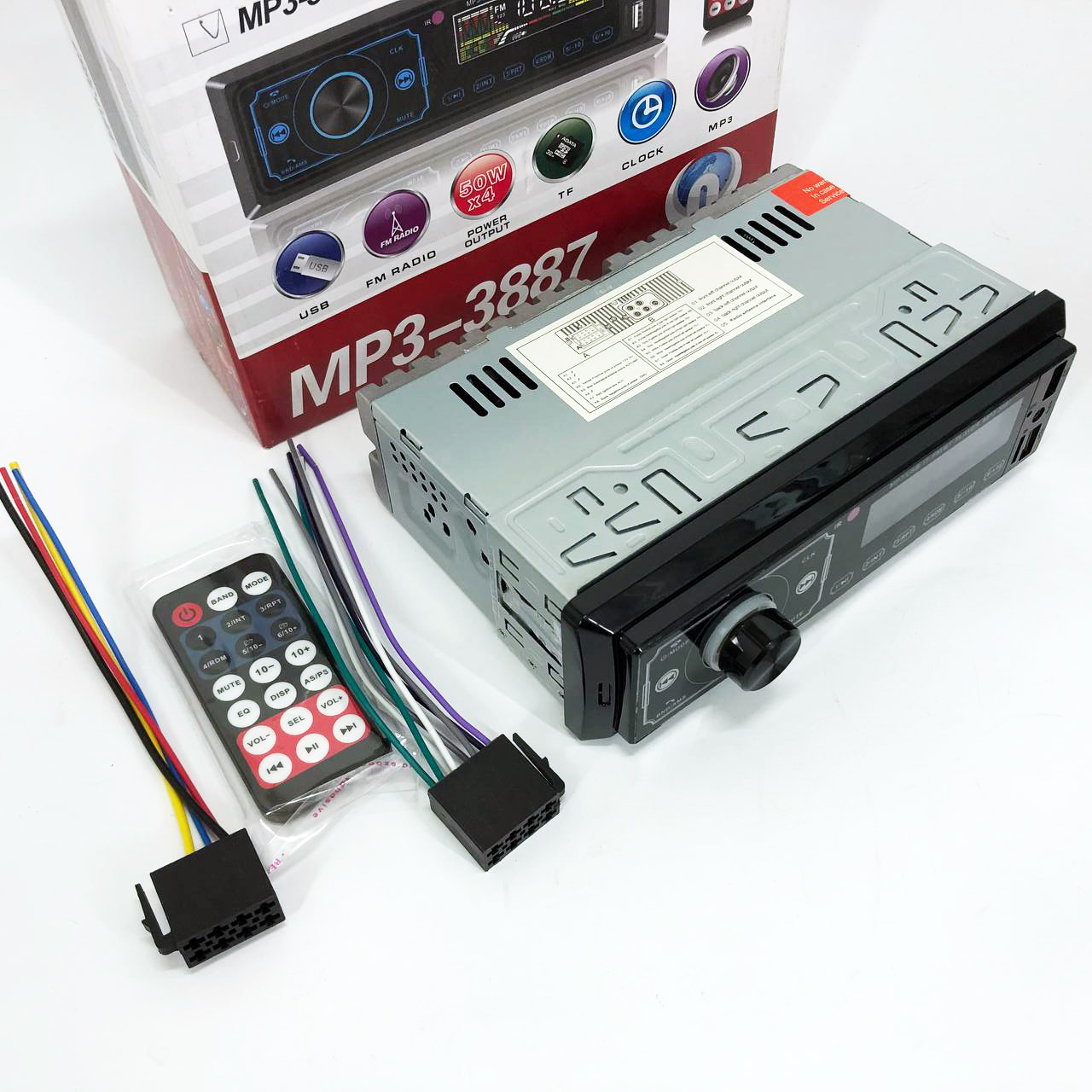 Автомагнітола MP3 3887 ISO 1DIN з сенсорним дисплеєм LED/LCD - Зображення 4