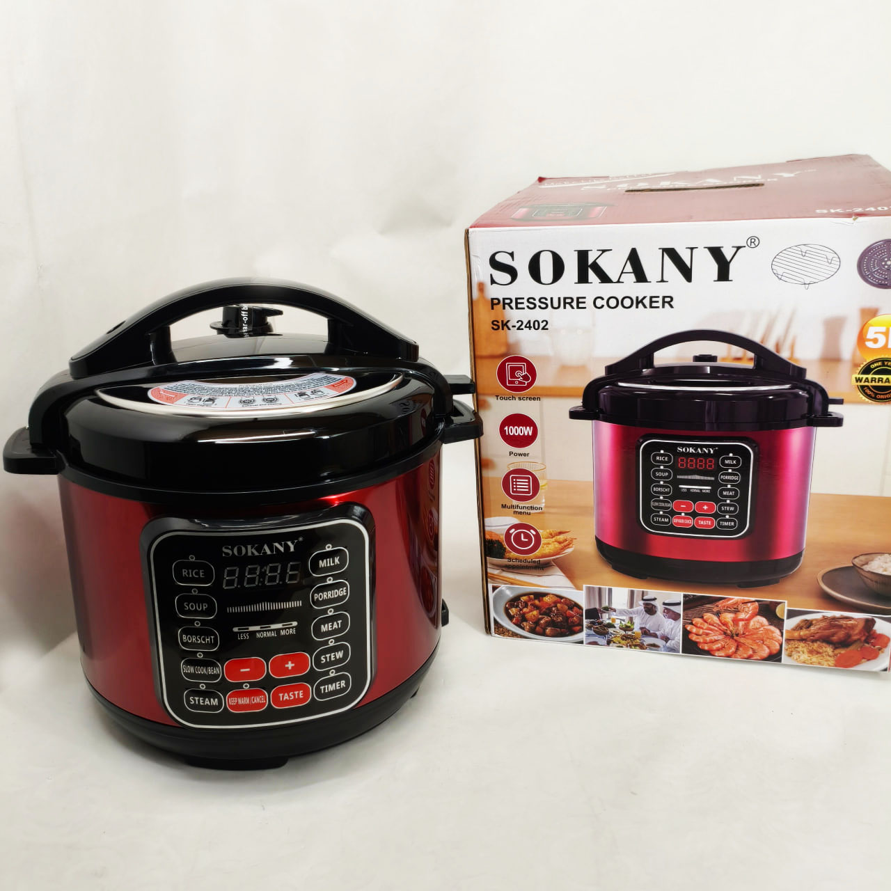 Мультиварка Sokany SK-2402 5 л 1000 Вт з антипригарним покриттям - Зображення 3