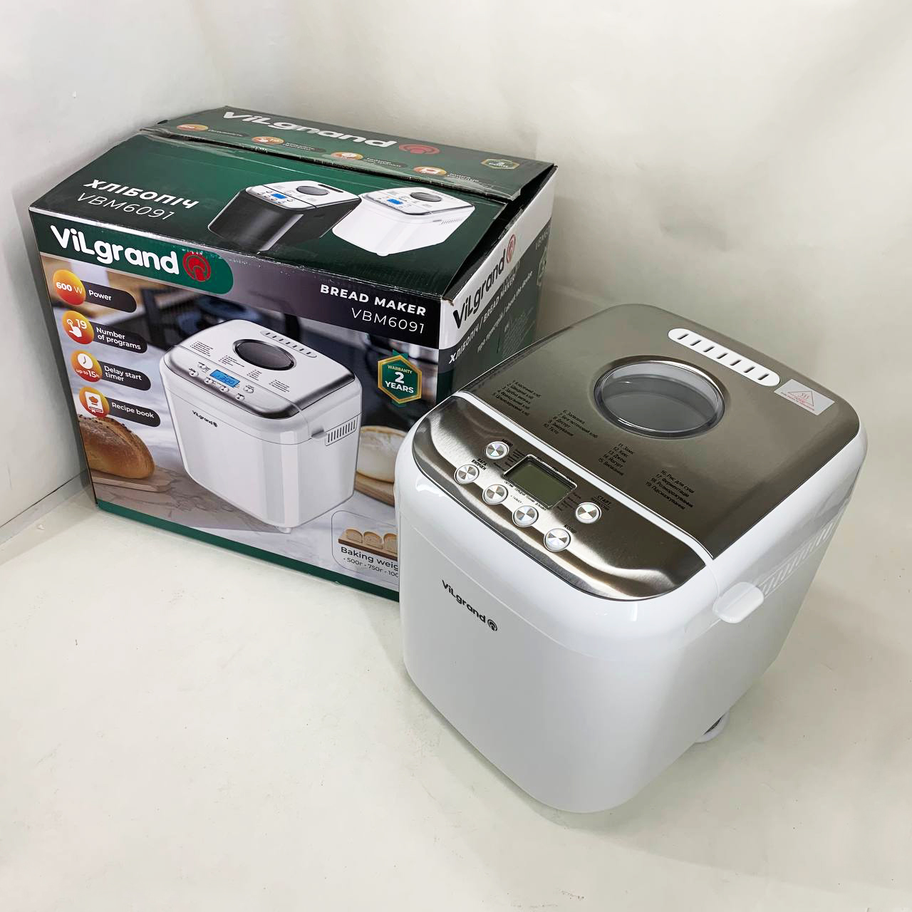 Хлібопічка ViLgrand VBM6091 білий - Зображення 5