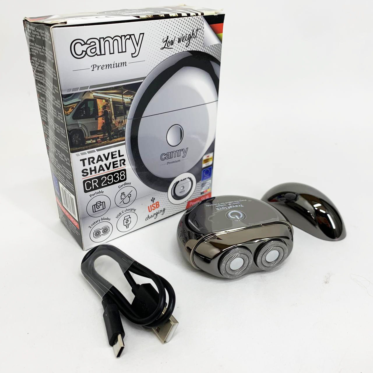 Дорожня бритва Camry CR 2938 з двома головками USB акумуляторними - Зображення 4