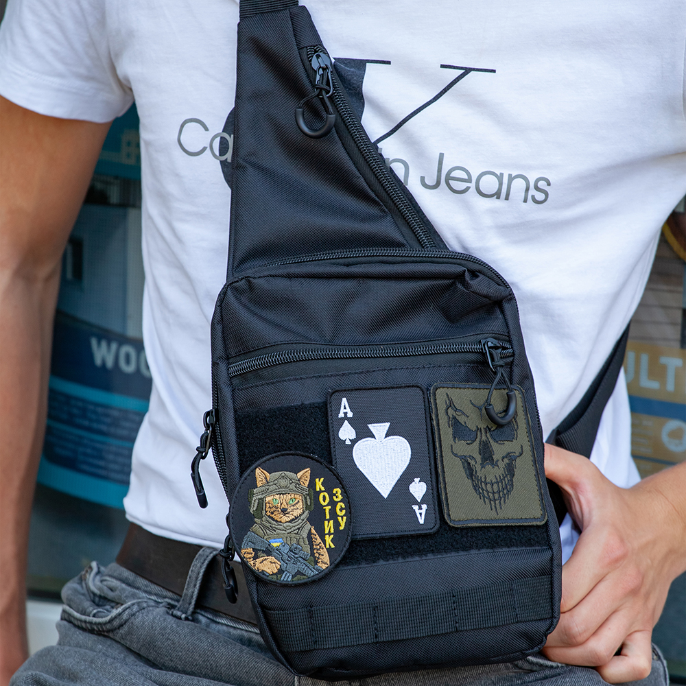 Сумка на плече тактична з кобурою MOLLE Cordura патч-панель - Зображення 3