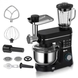Кухонний комбайн Domotec MS-6676B 5в1 10 л 1400 Вт міксер м’ясорубка