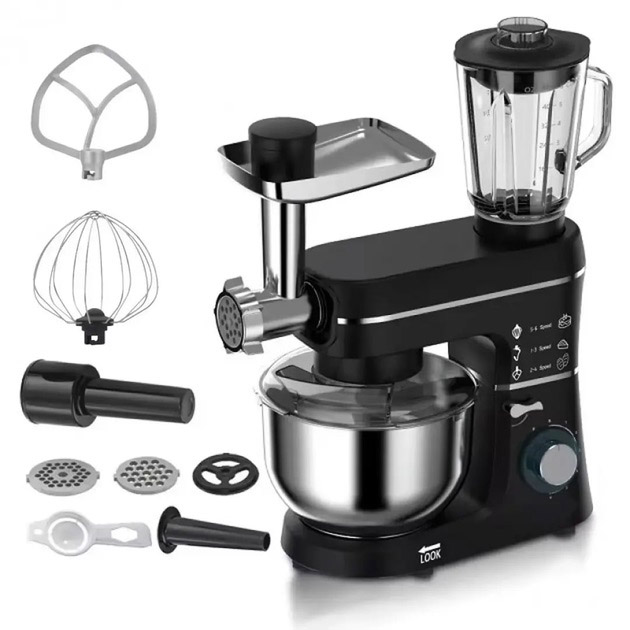 Кухонний комбайн Domotec MS-6676B 5в1 10 л 1400 Вт міксер м’ясорубка