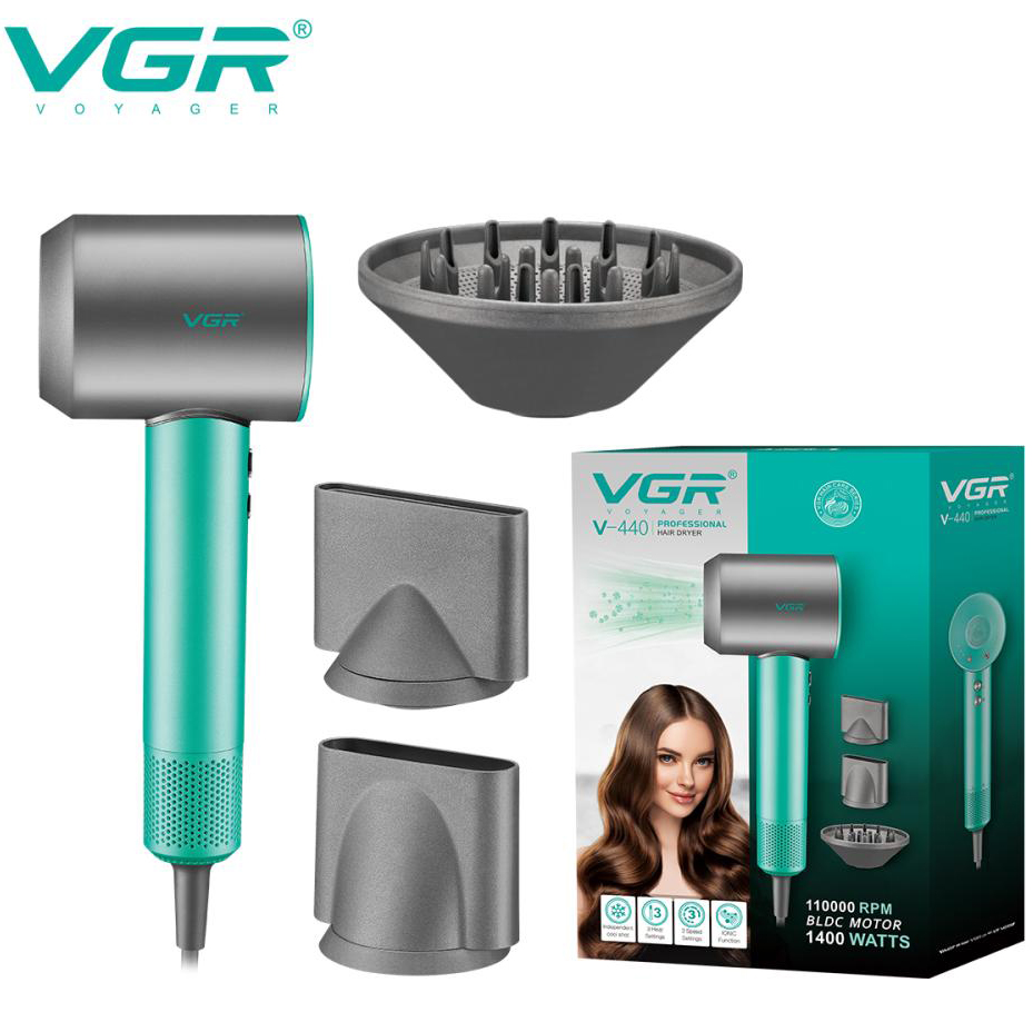 Фен професійний VGR V-440 зелений