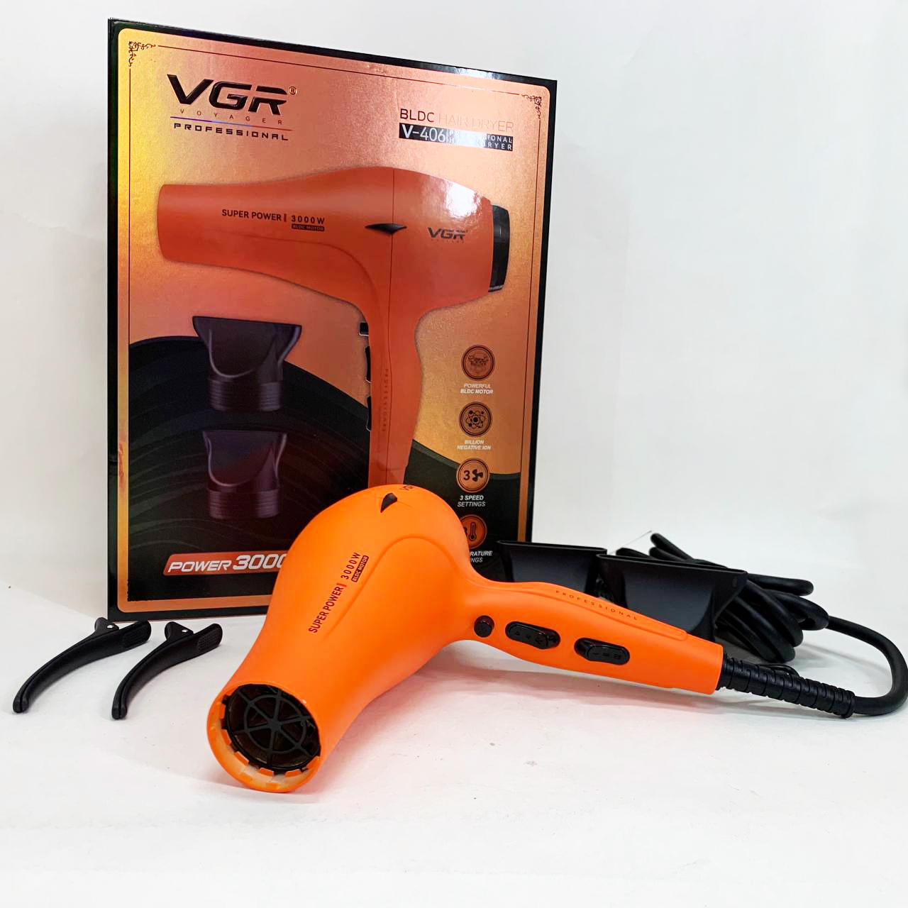 Фен VGR V-406 ORANGE 3000 Вт - Зображення 6
