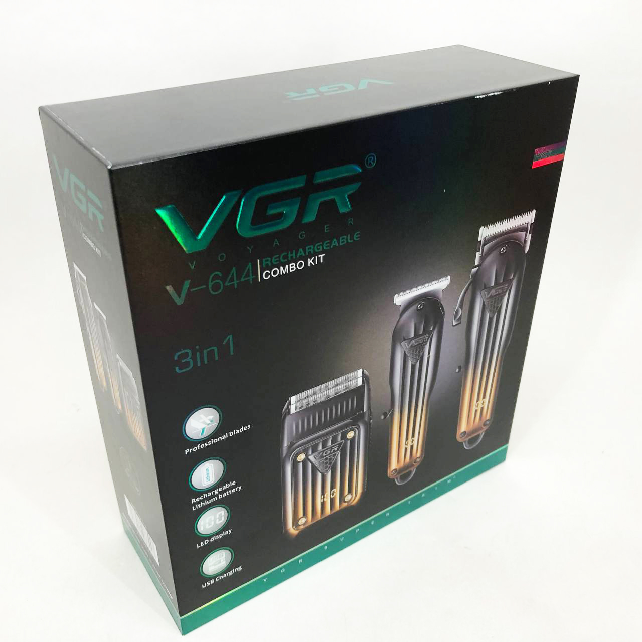 Акумуляторна машинка VGR V-644 3в1 для стрижки - Зображення 4