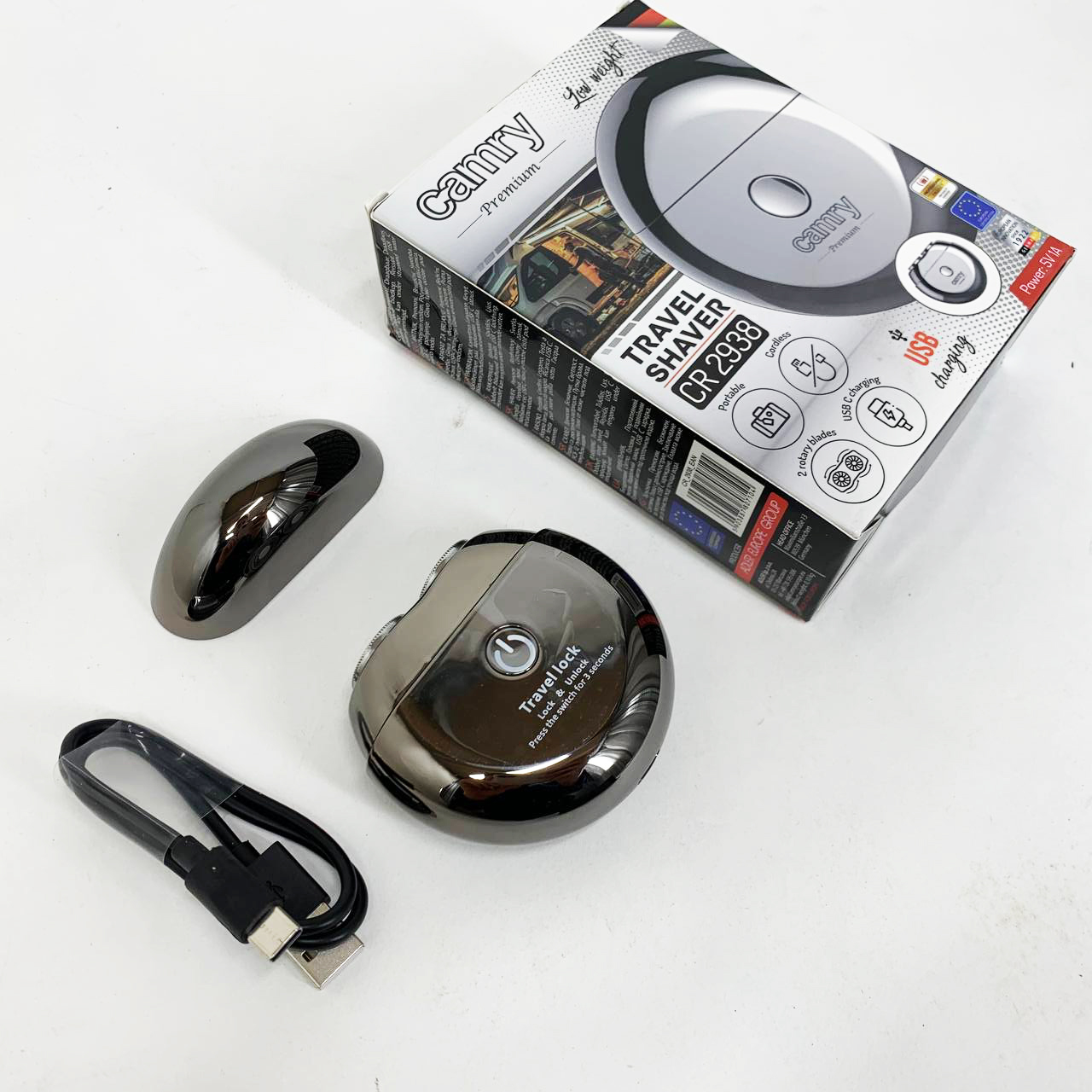 Дорожня бритва Camry CR 2938 з двома головками USB акумуляторними - Зображення 6