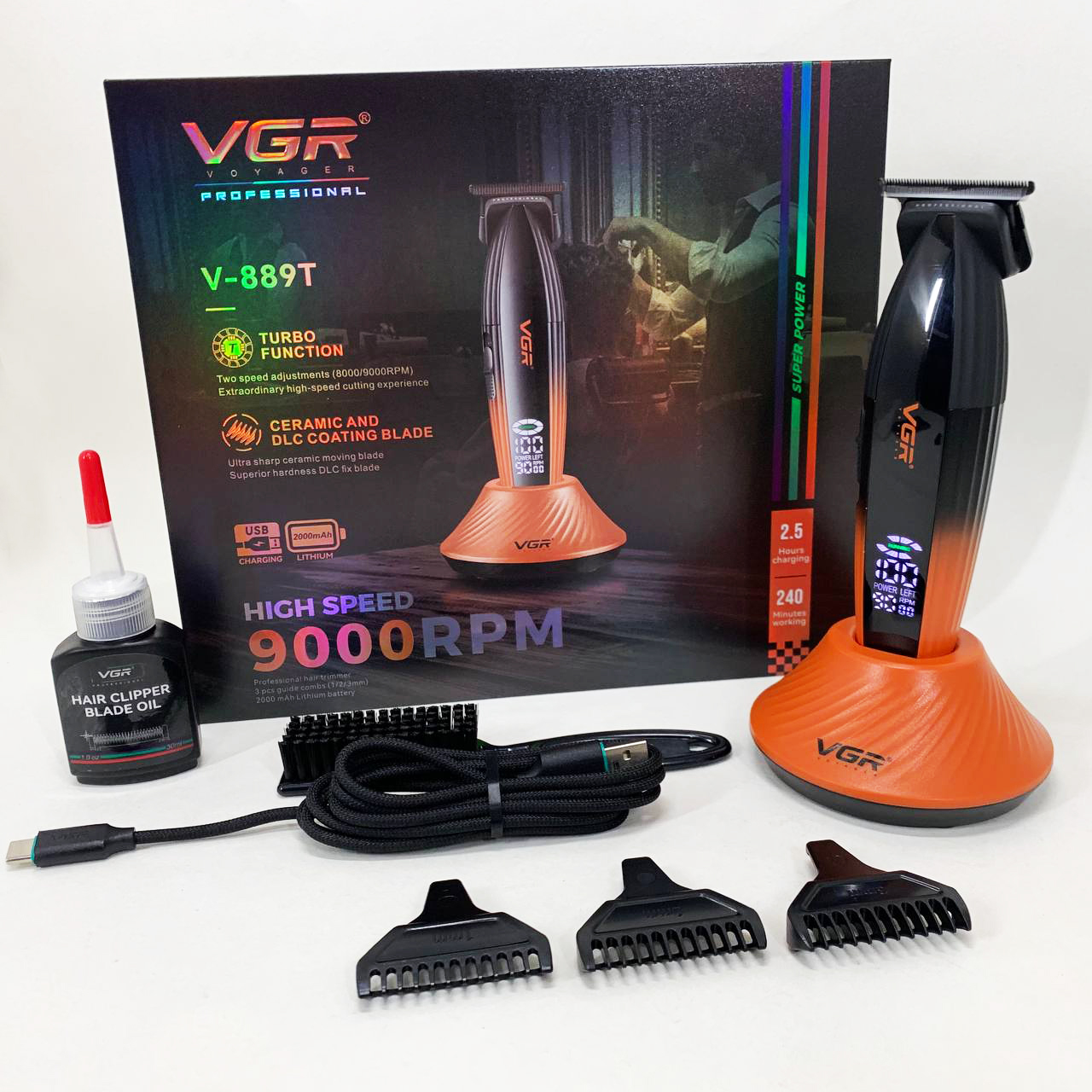 Машинка для стрижки VGR V-889T 9000 об/хв - Зображення 5
